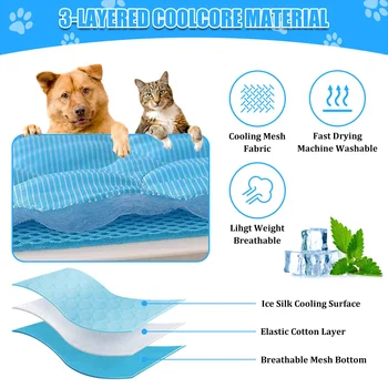 Pet Cooling Mat Cool Pad Cushion Dog Cat Puppy Blanket For Summer Sleeping Bed Dog Cooling Bed Pet Cooling Mat 6