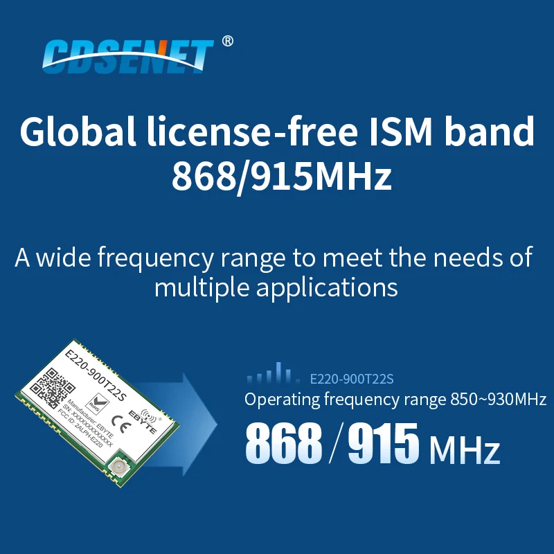 Wireless Module LLCC68 LoRa 868MHz 915MHz 22dBm Long Range