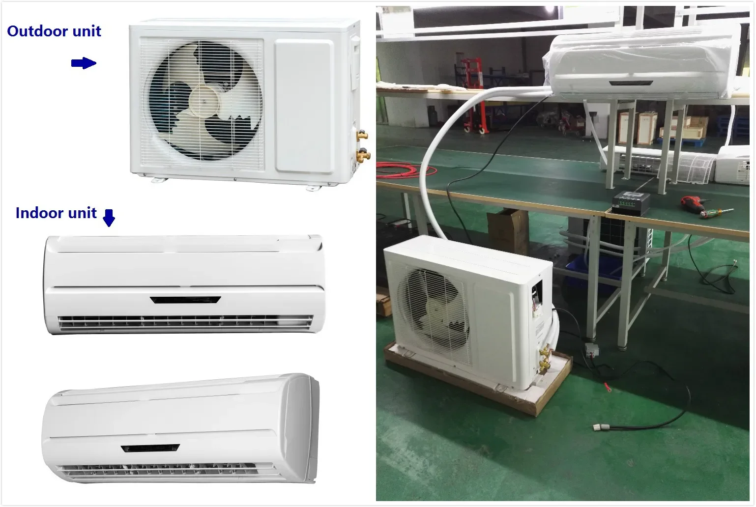 hybrid AC/DC power solar wall split air conditioner 9000BTU for home 3
