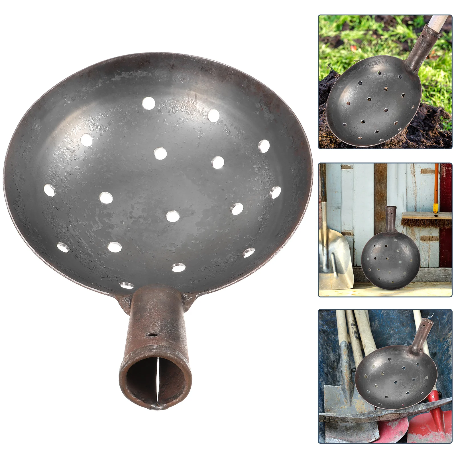 

Mud Sifting Shovel Sewer Sifting Scoop Stainless Steel Drain Shovel Sand Digger Scoop Heavy Duty Coal Shovel Treasure