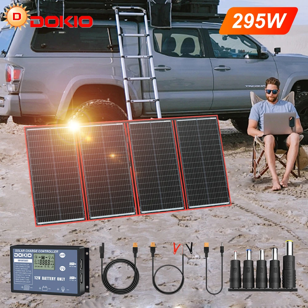 DOKIO ソーラーパネル　折りたたみ 楽天市場】DOKIO 高効率 ソーラーパネル 100w 18v 単結晶 多種