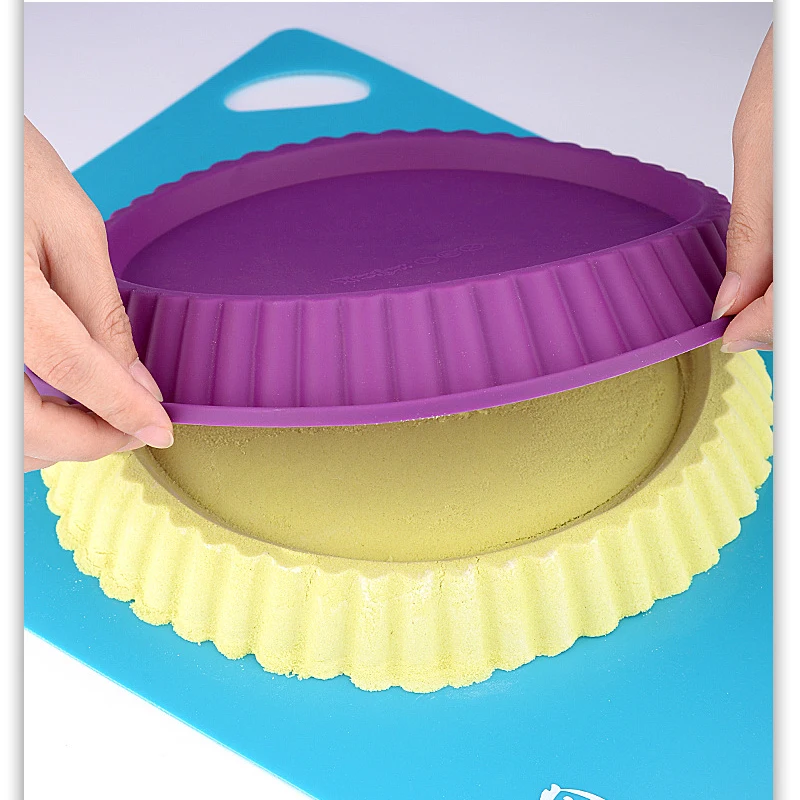 FAISDU Charlotte Round Cake Pan Silicone Cake Mold Bread Toast Pan Tray  Mold Pie Flan Bread