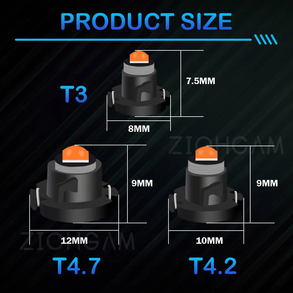 ZIOHGAM LED  ⱸ ׿  ġ,  跮  ,  ǥ  г, ڵ , T3 T4.2 T4.7, 1PC