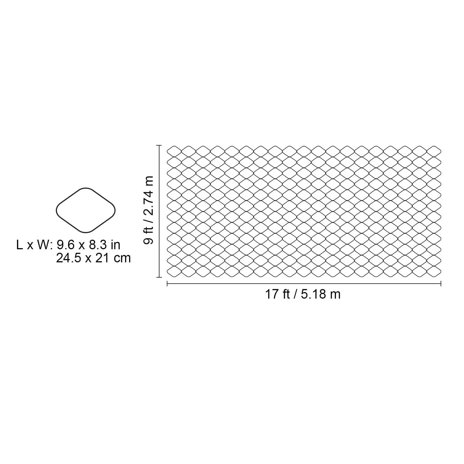 9x17 FT Gravel Ground Grid HDPE Foldable Geocell Stabilization Grid for Garden Driveway Parking Lot Ground Stabilization