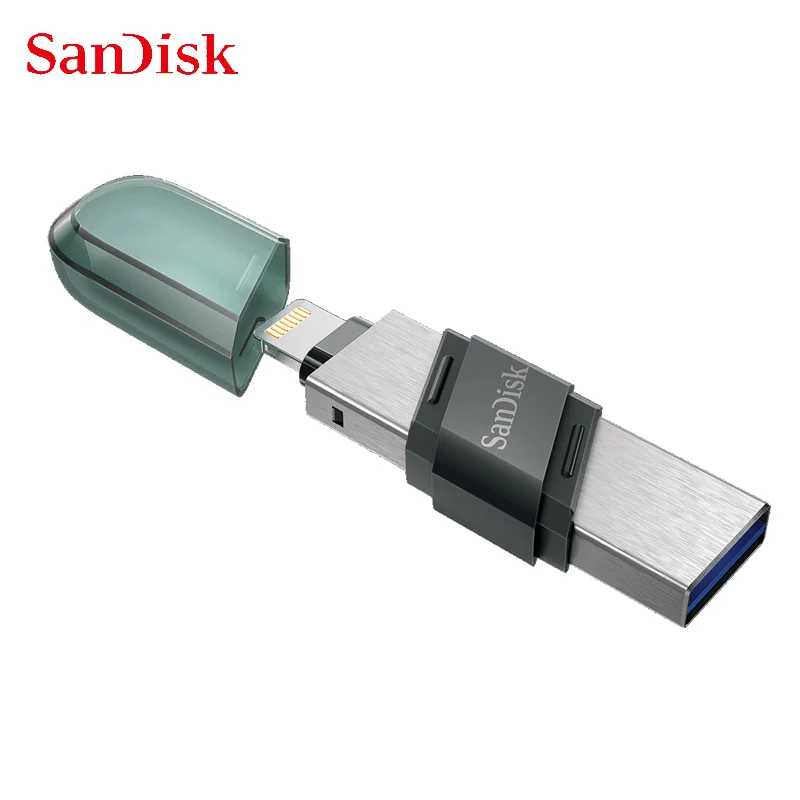 

SanDisk USB Flash Drive iXpand Flip OTG Lightning USB 3.1 Stick 64GB 128GB 256GB Pen Drive MFi For iPhone & iPad and USB Type-A