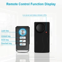 Wireless Vibration Alarm Door And Window Anti-Theft Alarm With Remote Control 110dB Motorcycle Bicycle Security Sensor System - Image 6