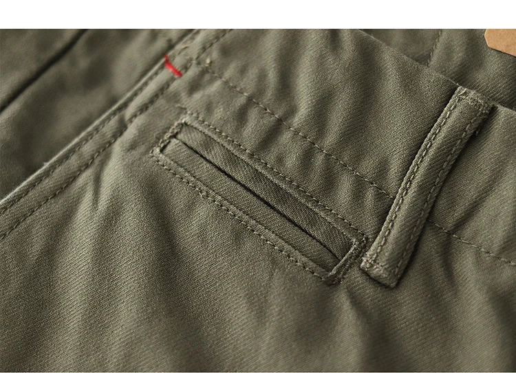 casual khaki pants Spring and Autumn New American Retro Twill Heavyweight Tooling Pants Men's Military Style Washed Straight Tube Casual Trousers business casual pants