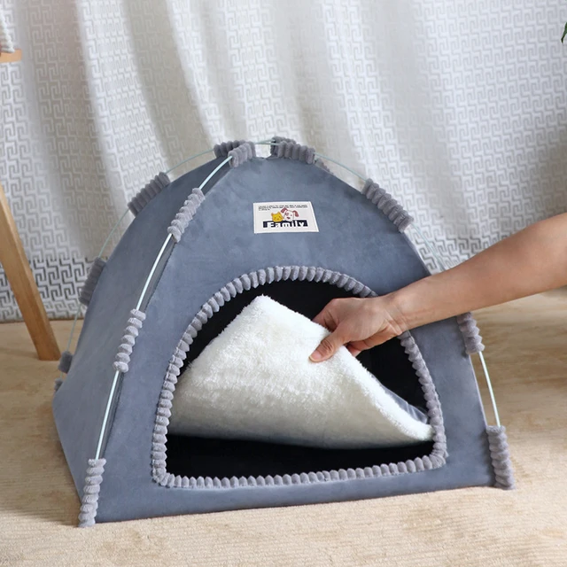 Foldable Cat House Pet Tent Four Seasons Universal Cat and Dog Pet Nest Summer Cool Mat Outdoor Portable Foldable Breathable 6