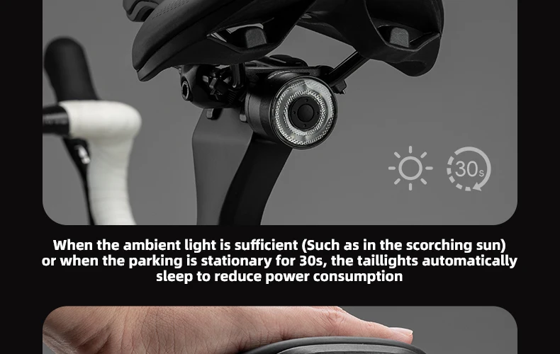 Bicycle Light Smart Bicycle Rear Light Auto Start Stop Brake Sense Waterproof LE