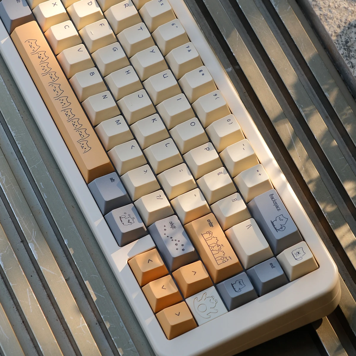 Sand Cat Keycaps PBT Keycaps 체리 프로필 염료 승화 새끼 고양이 MX 스위치 용 맞춤형 키보드 캡 기계식 키보드