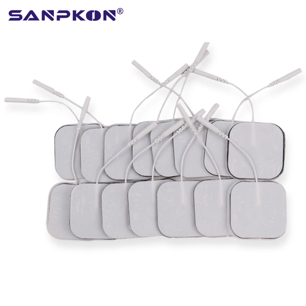 Tens Electrode Pads 50/100 Pcs 5x5cm Reusable Self Adhesive Massage Patch Nerve Muscle Stimulator Digital Physiotherapy Massager