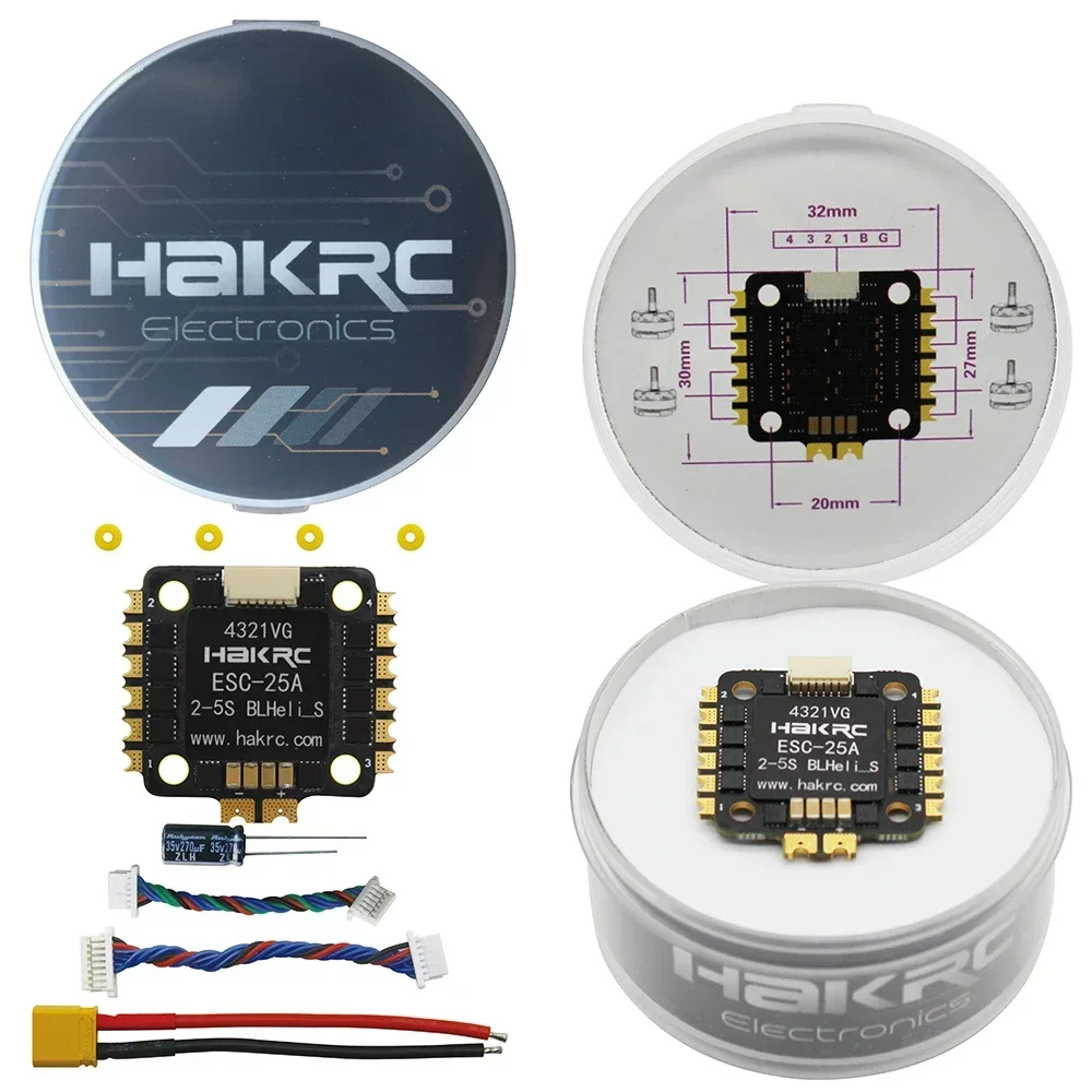 HAKRC ESC 4-en-1 15A/25A BLHeli_S DShot pour FPV drone