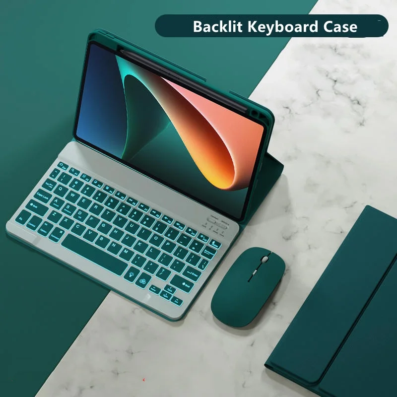 Custodia Per Tastiera Per Xiaomi Mi Pad 6 Pro Mi Pad 6 11 Pollici 2023 Copertura In Tessuto Con Portamatite Cover Per Tastiera Retroilluminata A 7 Col