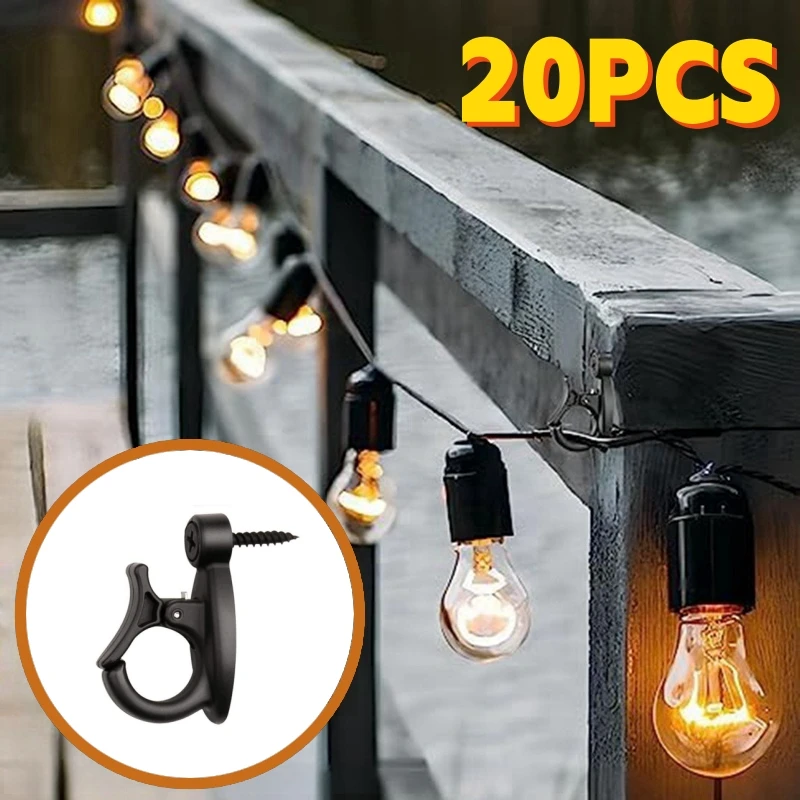 

String Light Hooks Screw in Hooks for Hanging String Lamp, Wire, Plants Pot, Patio Fairy Light Cord Holder Wind Chimes Plants