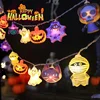 2024 Halloween Party LED String Lights Ghost Pumpkin Cat Spider Web Decor Night Light Halloween Indoor Outdoor Decoration Props 2