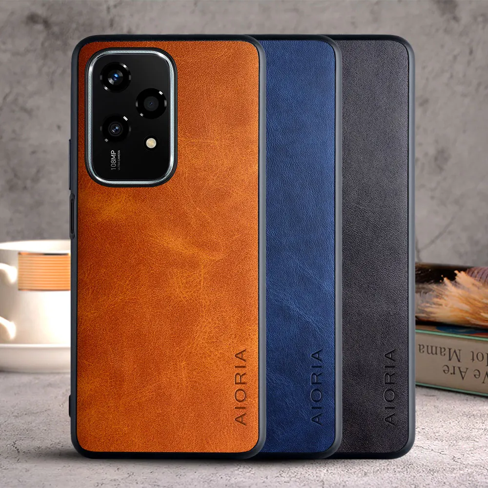 Luxury Vintage Leather Phone Case - Elegant Protective Cover for Honor 200 Lite Pro 5G