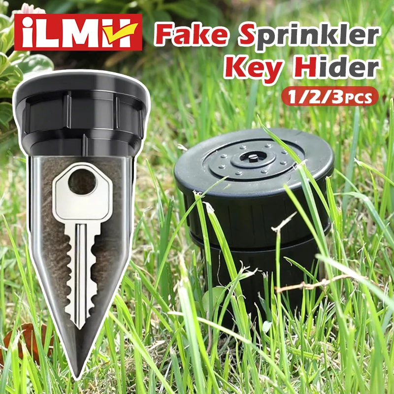 정원 키 숨김 장치, 사실적인 지하 물뿌리개 모양 키 보관함, 배터리 불필요, 야외 정원 보안을 위한 내구성 있는 플라스틱