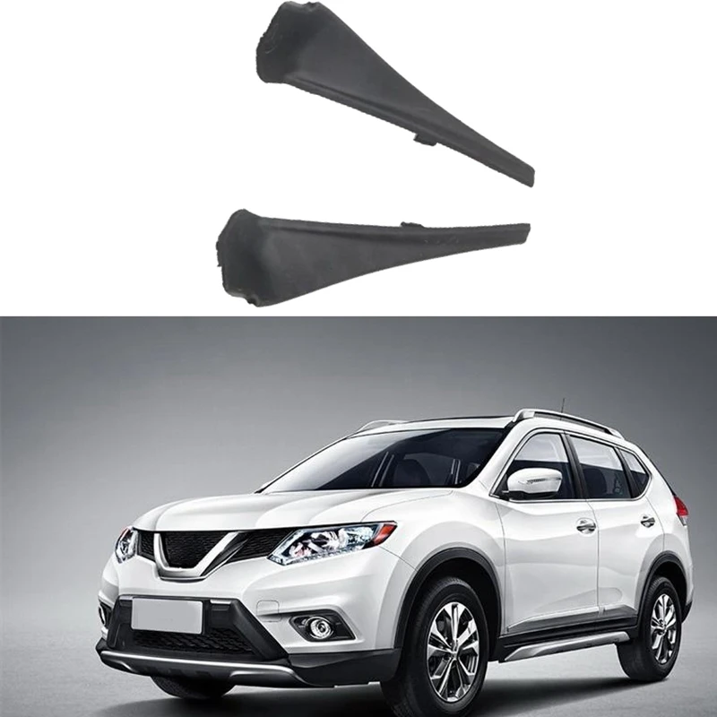 4X Car Front Windshield Wiper Arm Cowl Side Trim Cover Water Deflector Plate For Nissan X-Trail Xtrail T32 Rogue 2014-2020
