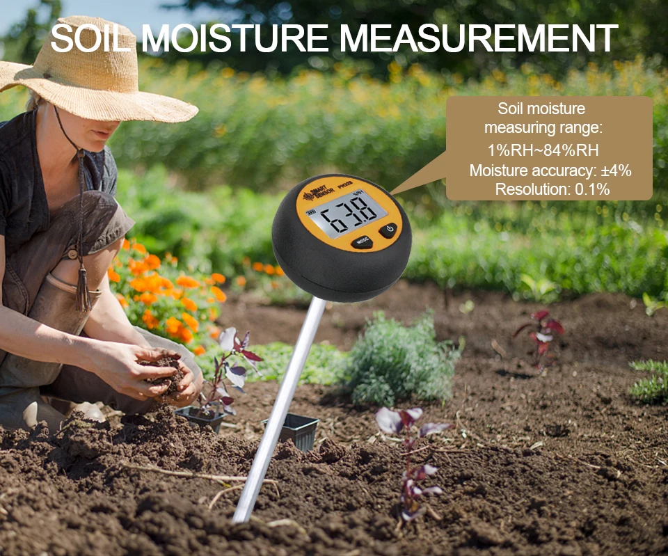 3 In 1 PH328 Soil Acidity Tester Digital Humidity Temperature Tester for Plant F