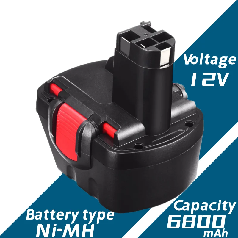 Batería Ni-MH 12V 4.5Ah Para Herramientas Bosch - Reemplazo De BAT043, BAT045, PSB12VE-2 - Alta Capacidad 4500mAh