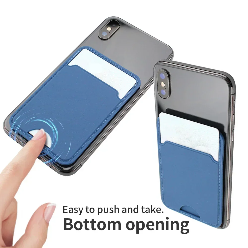 Back Cards Holder Phone Card Holder Wallet Case Phone Wallet Stick on Credit Card Holder Phone Pocket for Almost All