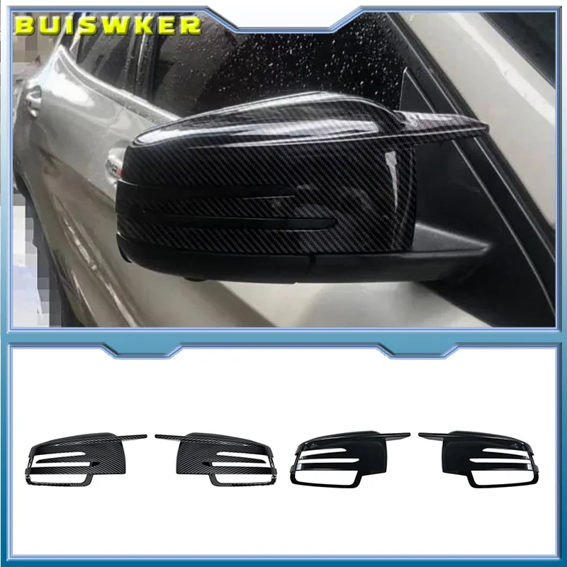 

Side Mirror Cap Covers For Mercedes Benz W176 W246 W212 W204 C117 X156 X204 W221 C218 A B C E S CLA GLA GLK Class Black Replace