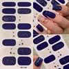DIY Baking-free Nail Stickers Long-Lasting Solid Color Fresh Flowers Christmas Autumn Nail Strips Patch Slider Full Cover Decal 3