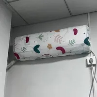 Lot de 2 housses anti-poussière pour climatiseur mural, ventilateur universel, design minimaliste créatif, motif dessin animé, lavable 2