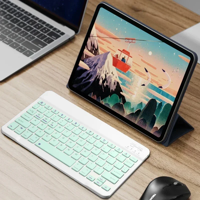 Bluetooth-Compatible Keyboard Wireless Keyboard For Android IOS Windows 78 Key Ultra-Slim Keyboards For Tablet Smartphone IPad