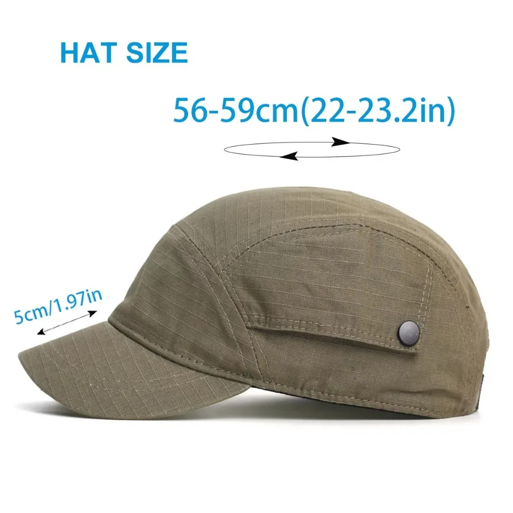 Trucker Style Cotton Baseball Cap Adjustable Soft-top Short-brimmed Caps Low Profile Caps Four Seasons