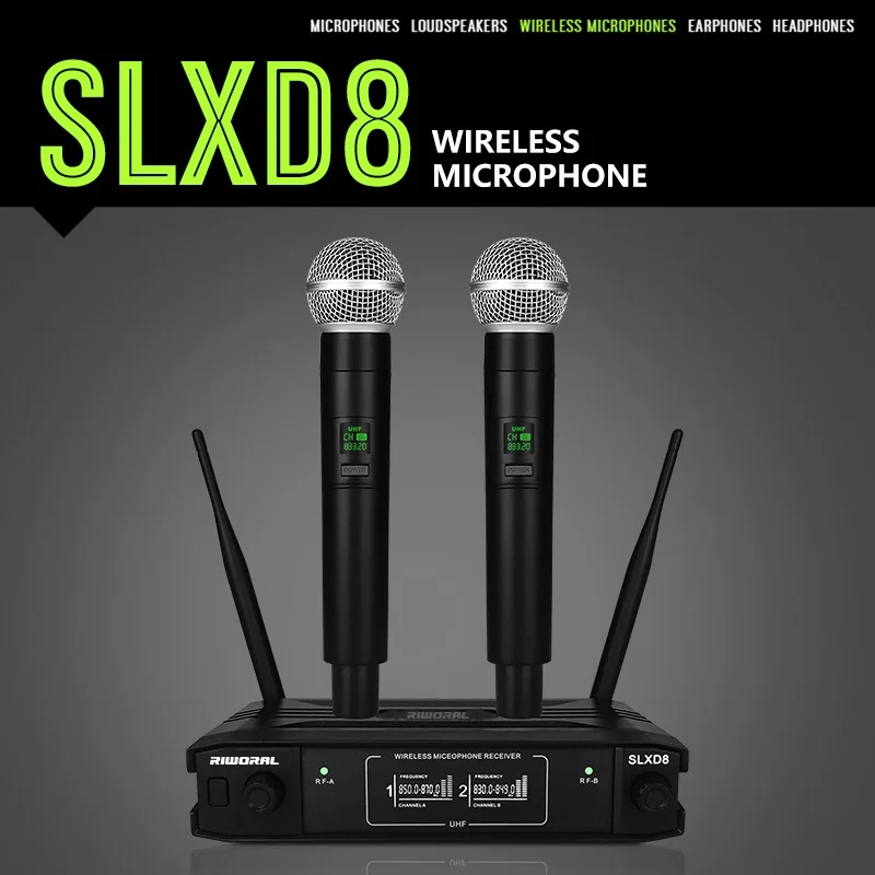 

Беспроводной микрофон SLXD8, умный ручной кардиоидный микрофон с функцией шумоподавления