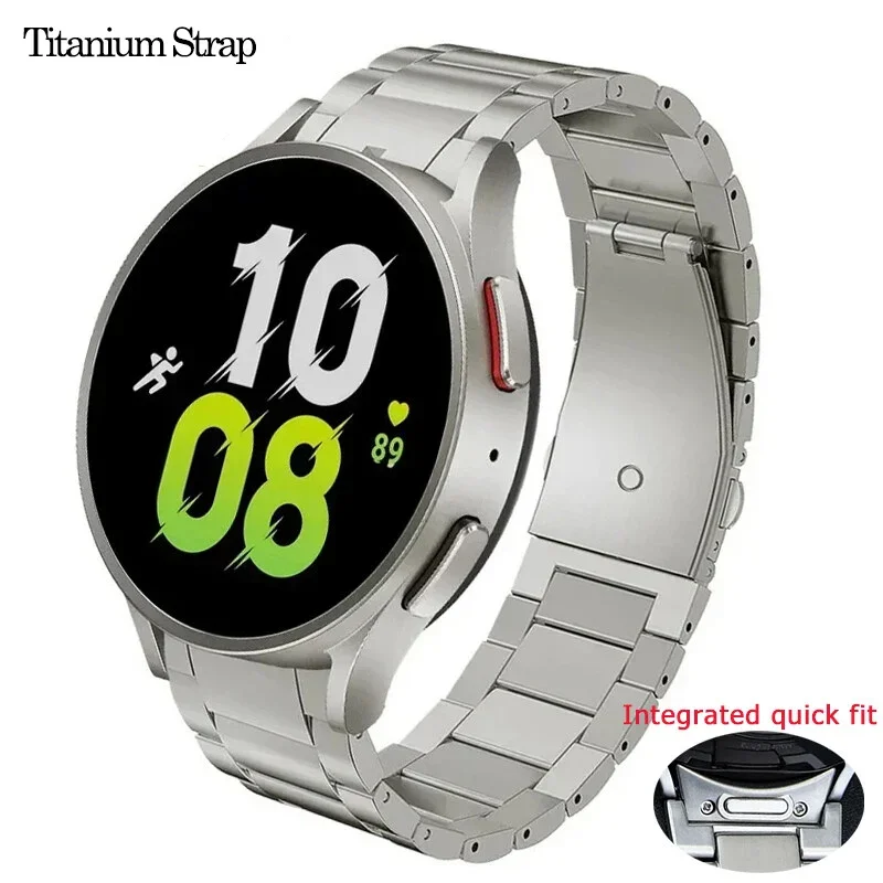 

No Gaps Titanium Strap for Samsung Galaxy Watch 6 5 4 40mm 44mm Band 6 Classic 43mm 47mm Metal Bracelet 5Pro 45mm Quick Release