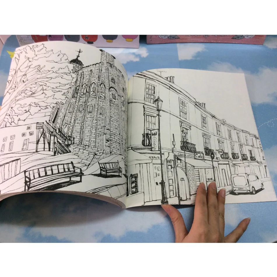 84 Pages My soul Travel coloring Book Secret Garden Style Coloring Books Relieve Stress Kill Time Graffiti Painting Drawing Book