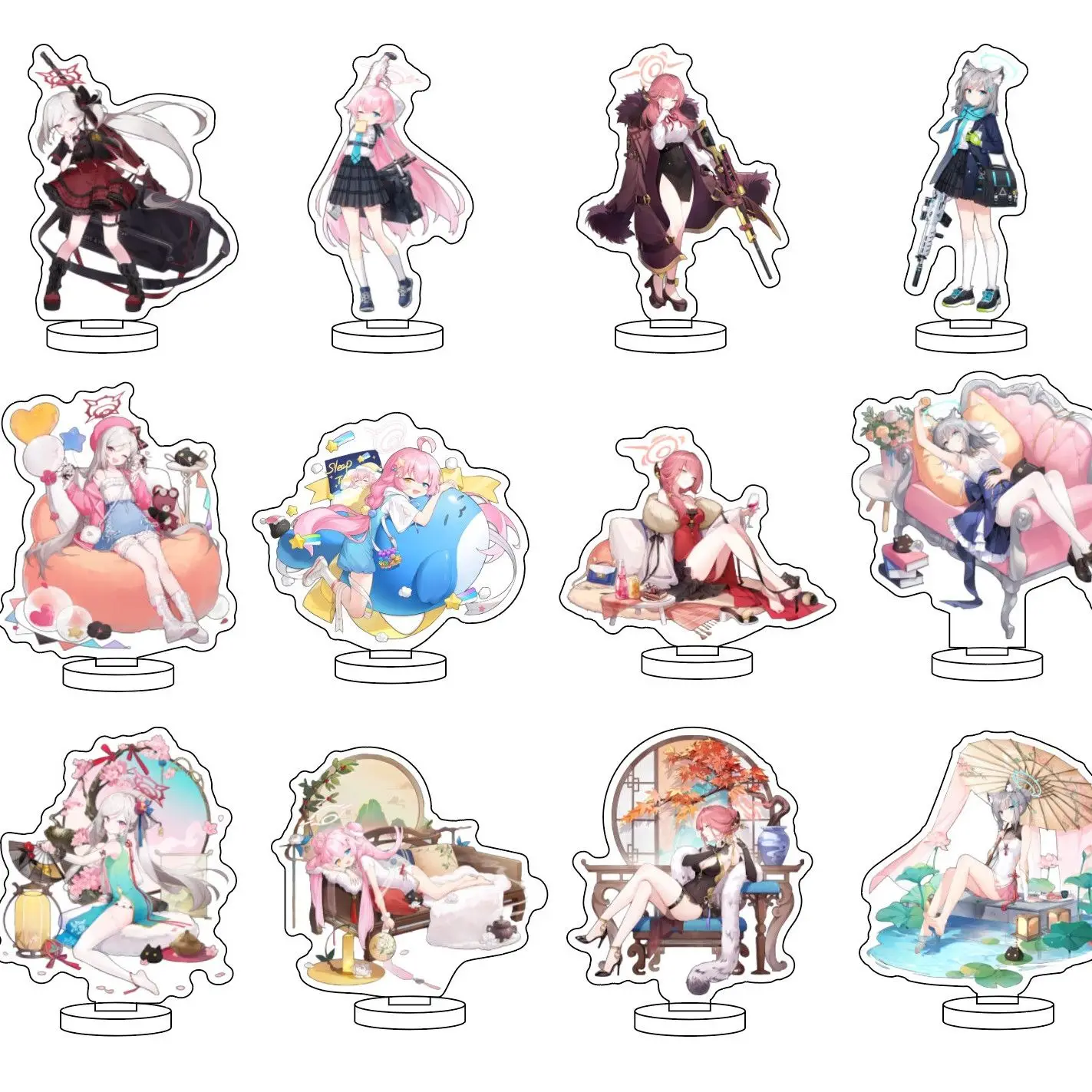 애니메이션 장난감 피규어 아크릴 스탠드 애니메이션 모델 액션 피규어 장식, 어린이 컬렉션 장난감, 블루 아카이브