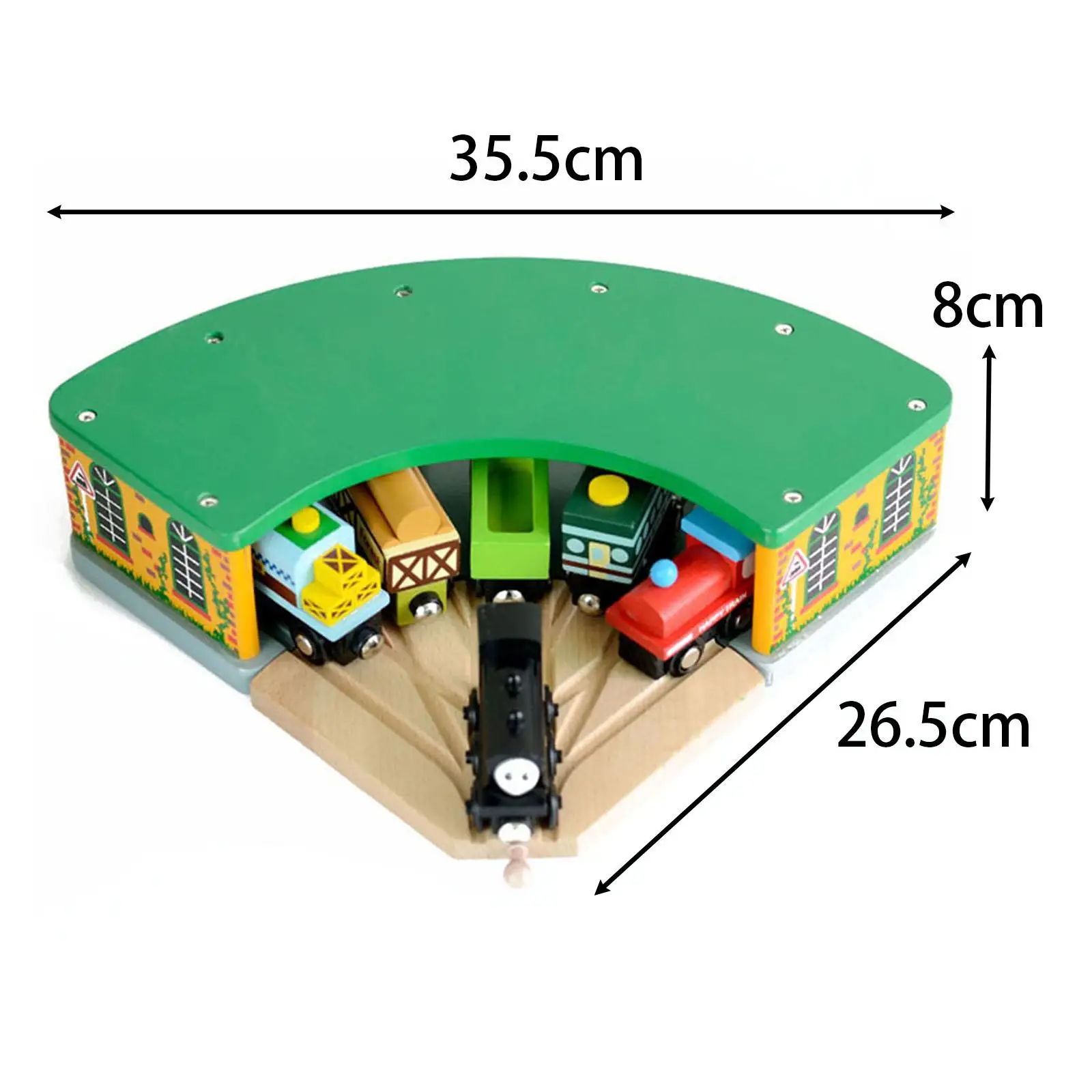Wooden Train House Wood Train Toy Wood Train Shed for Fine Motor Skills Promoting Creativity Preschool Kids Birthday Gift Wooden Train House Wood Train Toy Wood Train Shed for Fine Motor Skills Promoting Creativity Preschool Kids Birthday Gift