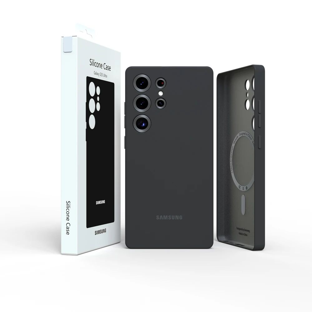 High-Quality Soft Silicone Protective Case with Box for Samsung Galaxy S25 Ultra