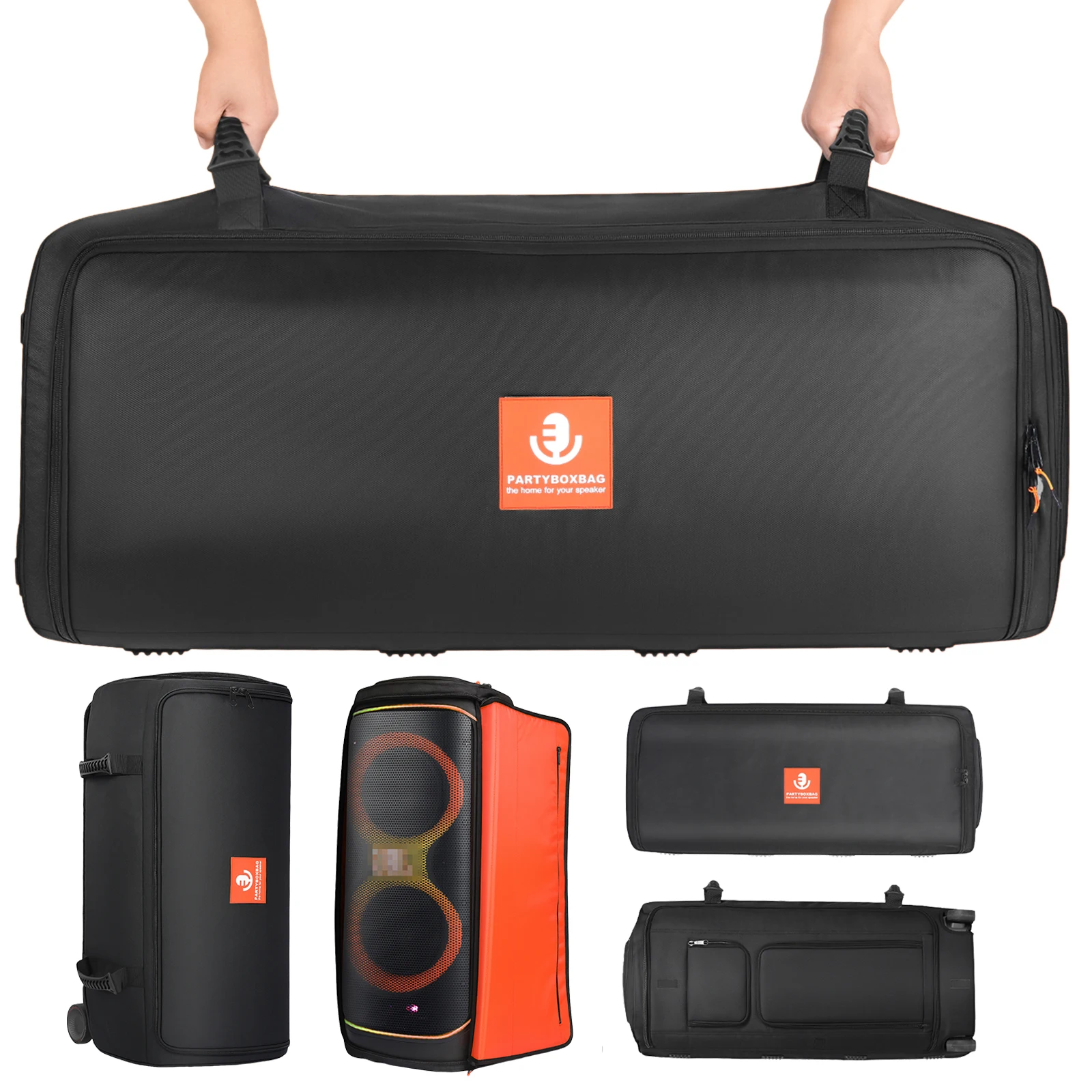 Tragbare Lautsprecher-Staubschutzhülle, Aufbewahrungstasche, wasserdichte Lautsprechertasche ohne Räder, kompatibel mit JBL PartyBox 720, für Reisen im Freien – Detail 11