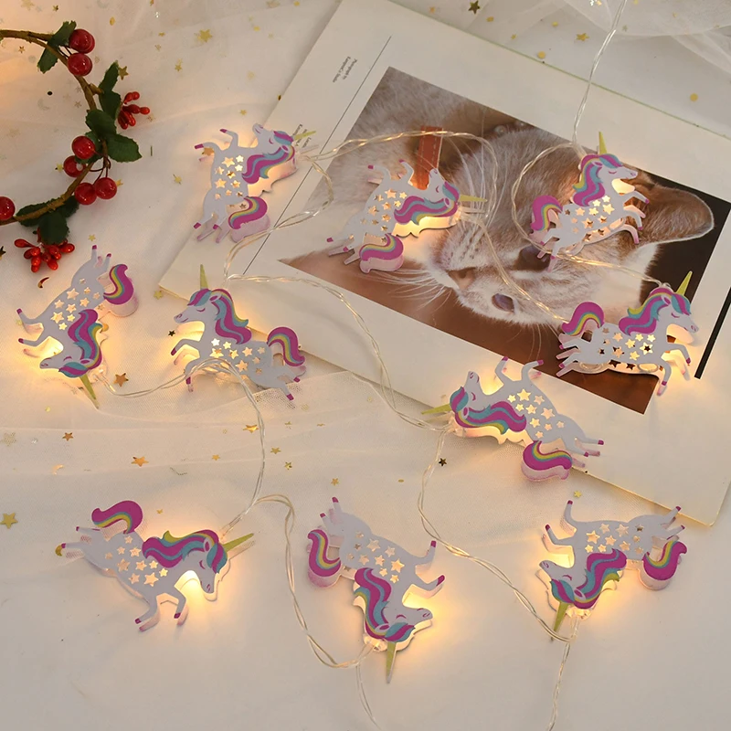 1,65 m 10LED Einhorn LED String Licht Hause Kinderzimmer Fee Licht Girlande Hochzeit Geburtstag Party Dekoration Baby Dusche Liefert – Detail 4