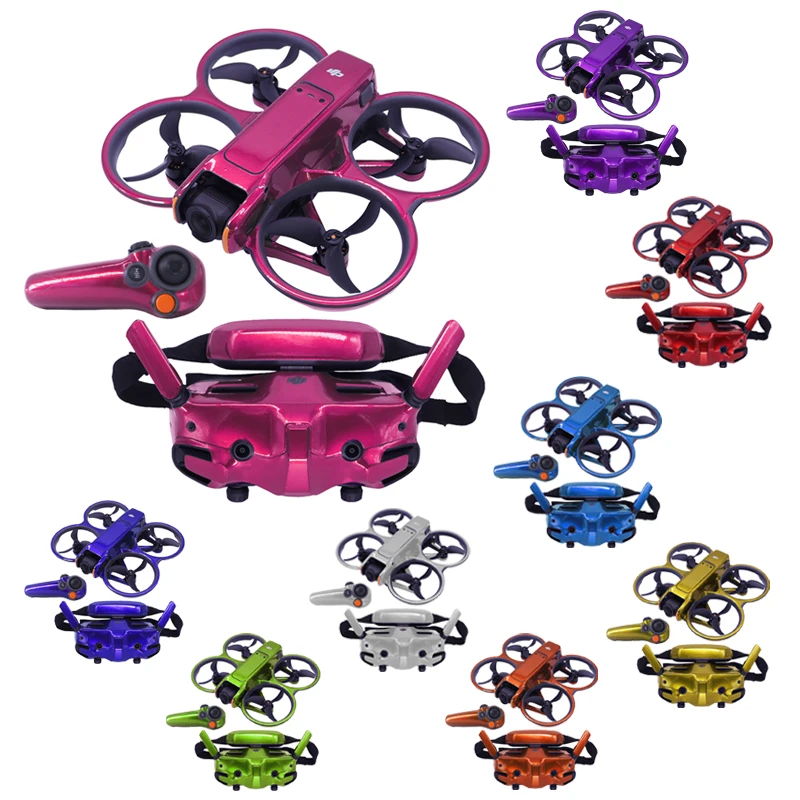 

Для DJI AVATA 2 наклейки красочные наклейки очки 3 фильм G3 полет очки кожаный чехол для пульта дистанционного управления для DJI AVATA2 комплект дрона