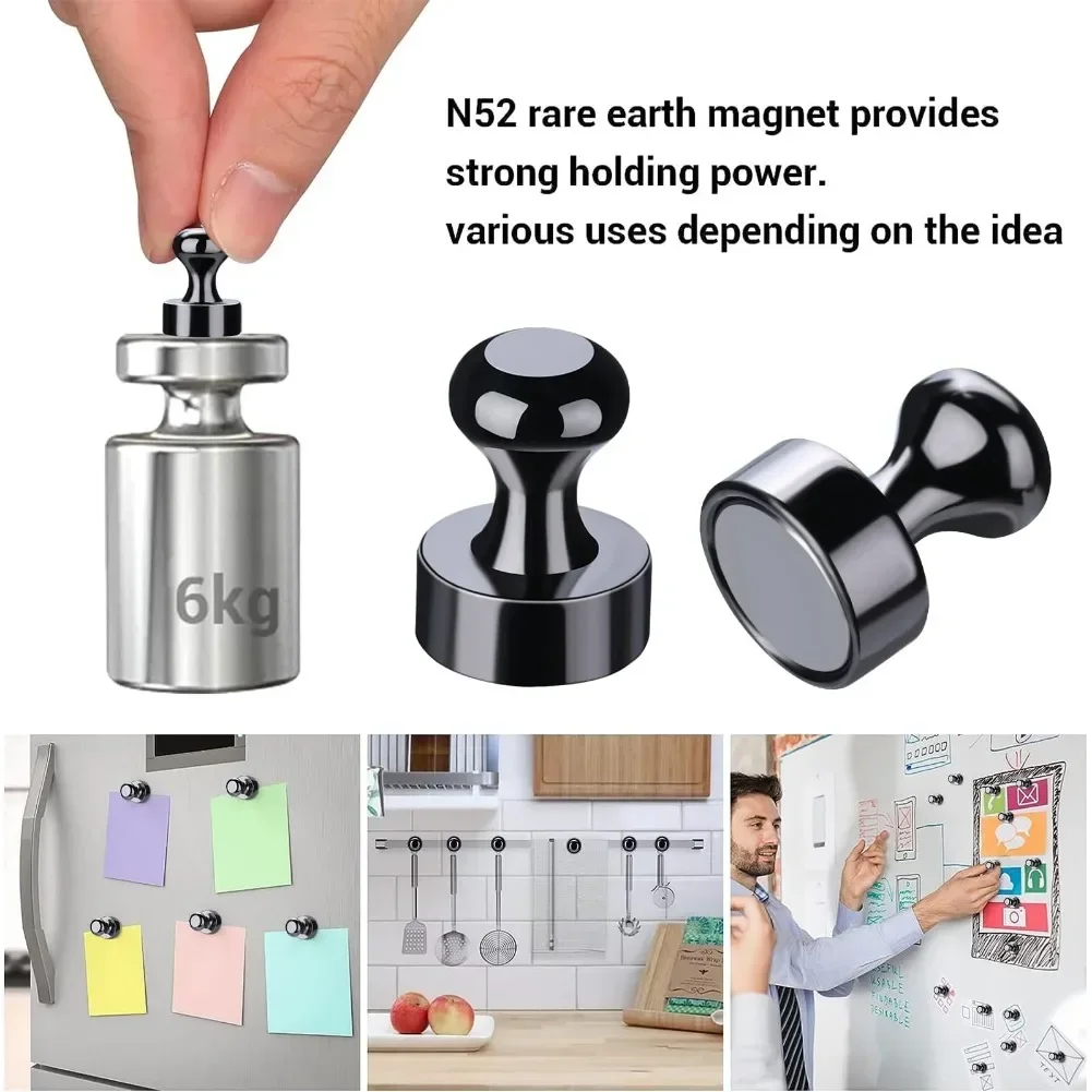 1–30 Stück Metall-Magnetnadeln, magnetische Neodym-Reißzwecken für Whiteboard-Kegel, starke Magnete, Kühlschrank-Reißzwecken, Heimaufbewahrungswerkzeuge – Detail 5