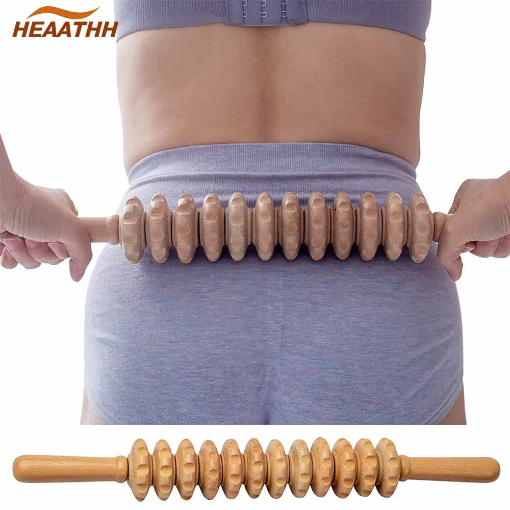 Wood Therapy Massage Roller, Lymphatic Drainage Massager, Waist Thigh