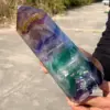 Natural Large Colored Fluorite Crystal Point Natural Crystal Wand Healing 6