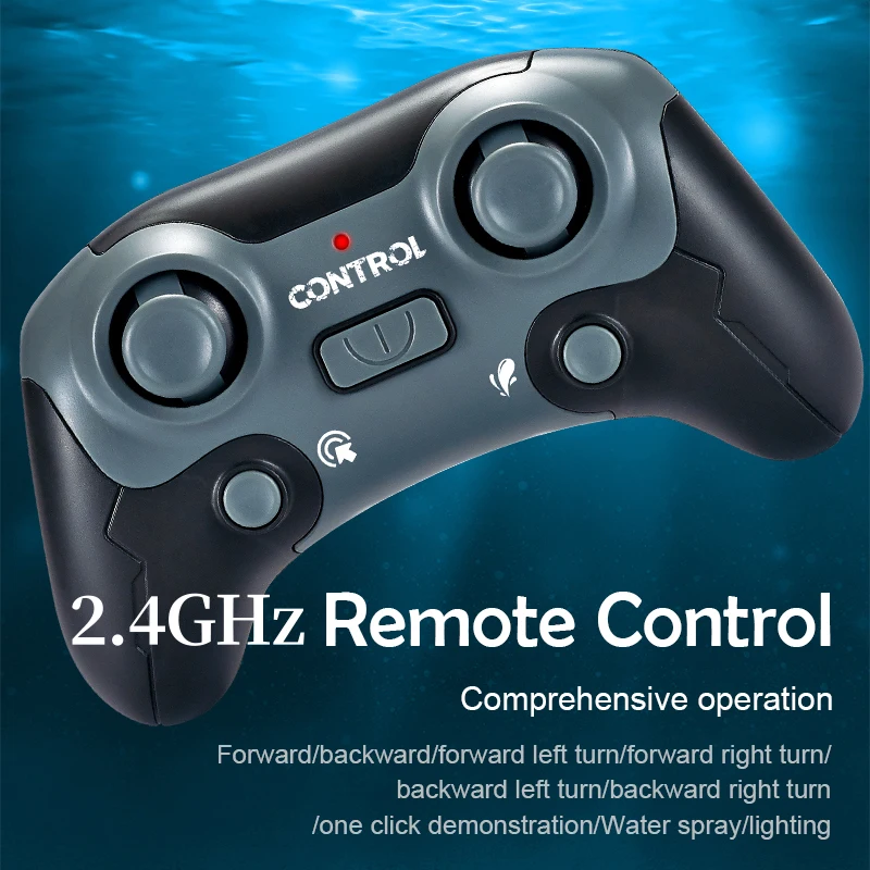 Remote Control Boat 2.4GHz RC Hippo Toy with Waterproof Spray for Kids Boys Gift Outdoor Water Game remote control boat
