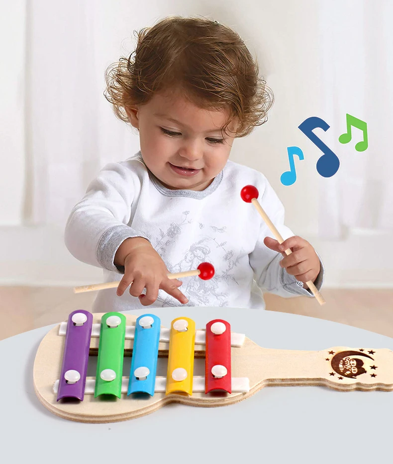 Montessori Toys Wooden Xylophone Baby Music Instrument Toys Preschool Early Learning Toys For Baby Infant 0 12 Months