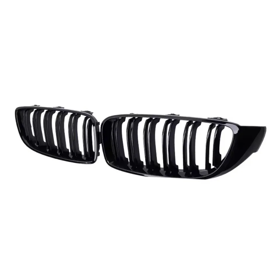 XVIP Diamonds Style Front Bumper Racing Grill For BMW 4 Series F32 F33 F36 M3 F80 M4 F82 12-19 Dual-Slat Gloss Black Accessories