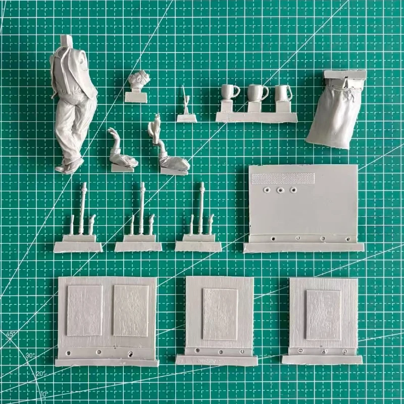 1/24 스케일 75mm 다이캐스트 수지 피규어 모델 키트 고대 바텐더 디오라마 조립되지 않은 도색되지 않은 제품