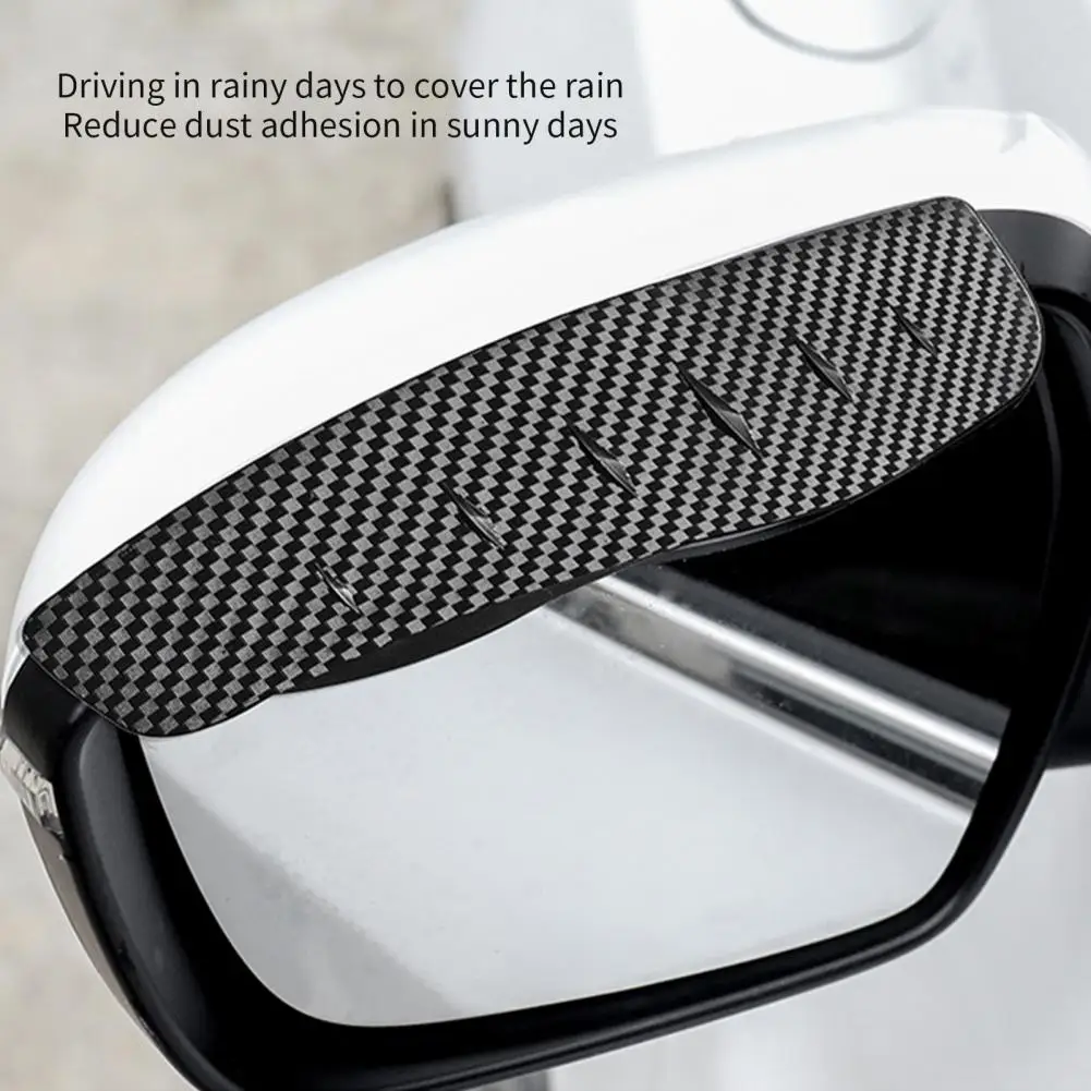 

Dropshipping!!2Pcs Rearview Rain Covers Universal Carbon Fiber Car Rearview Mirror Rain Eyebrows for Vehicle