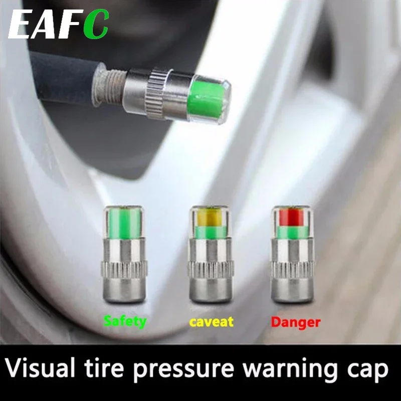 Car Tire Pressure Monitor Tire Pressure Monitor Pressure Gauge Cap Sensor Indicator Alert 2.0/2.2/2.4 Bar 30/32/36 PSI
