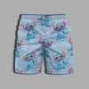Summer Men's Shorts Disney Stitch Shorts 3D Printing Swimming Trunks Beach Quick-drying Men's Shorts New Hawaii Men's Clothing 2