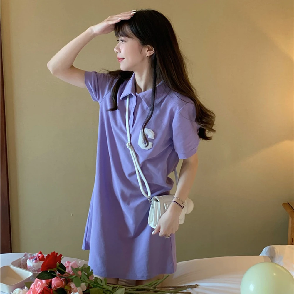 

Women's Dress Slim Sexy Short Sleeve Versatile Dress Korean Style O Neck Woman Clothes Elegant Sweet Vestidos